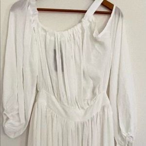 White floor length dress